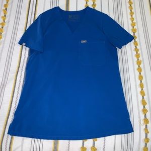FIGS Catarina One-Pocket Scrub Top, Royal Blue, size S